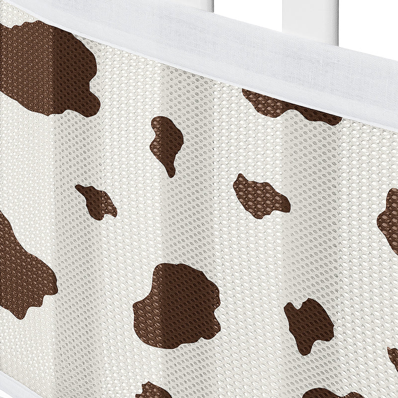Wild West Cowboy Collection Sweet Jojo Designs + BreathableBaby Breathable Mesh Crib Liner  - Cow Print
