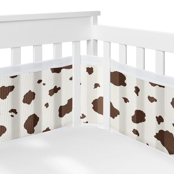 Wild West Cowboy Collection Sweet Jojo Designs + BreathableBaby Breathable Mesh Crib Liner  - Cow Print