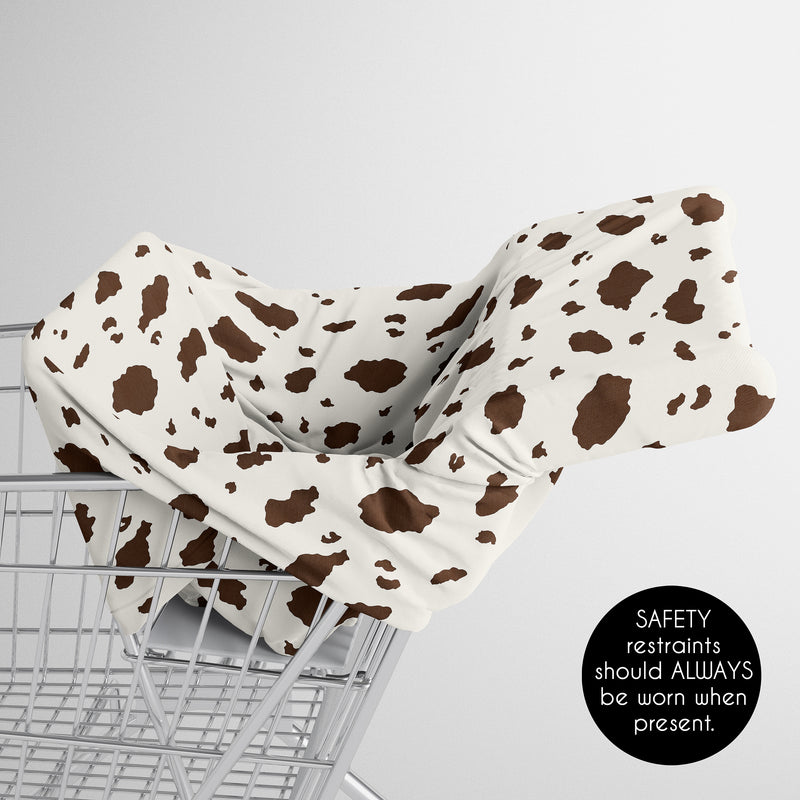 Wild West Collection Multi Use Baby Car Seat and Nursing Cover - Cow Print