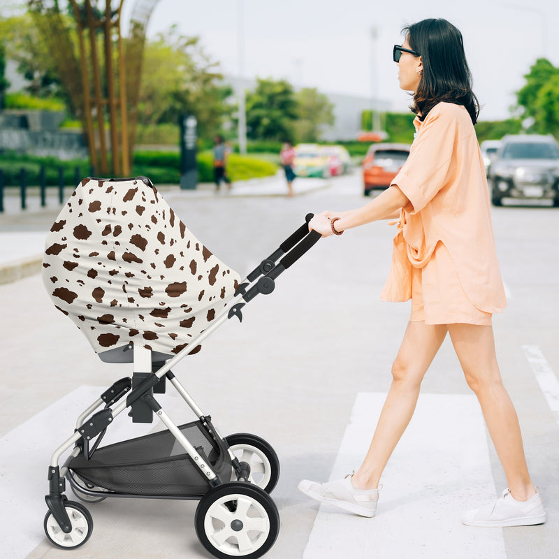 Wild West Collection Multi Use Baby Car Seat and Nursing Cover - Cow Print