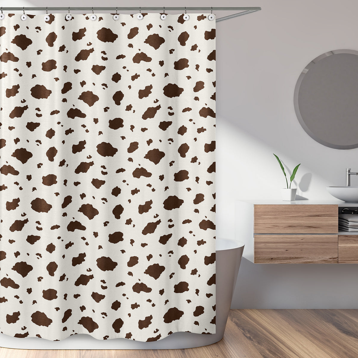 Wild West Cowboy Collection Shower Curtain - Cow Print