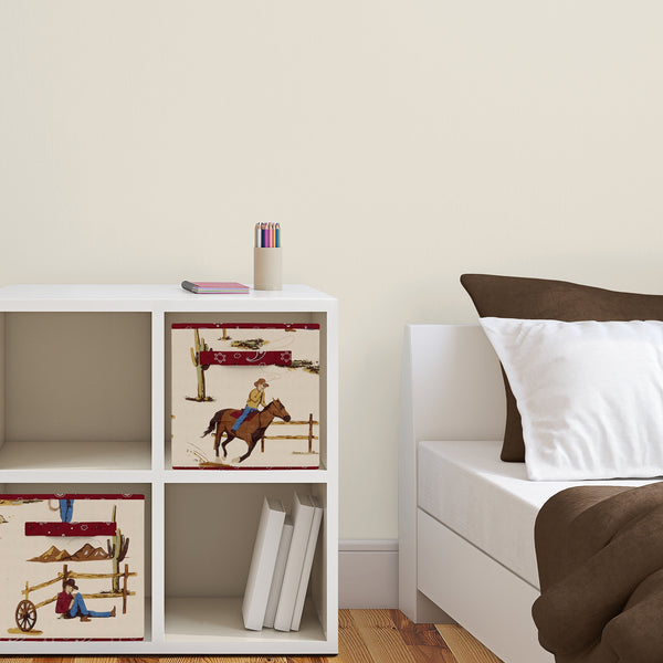 Wild West Cowboy Collection Foldable Fabric Storage Bins - Set of 2 alternate view