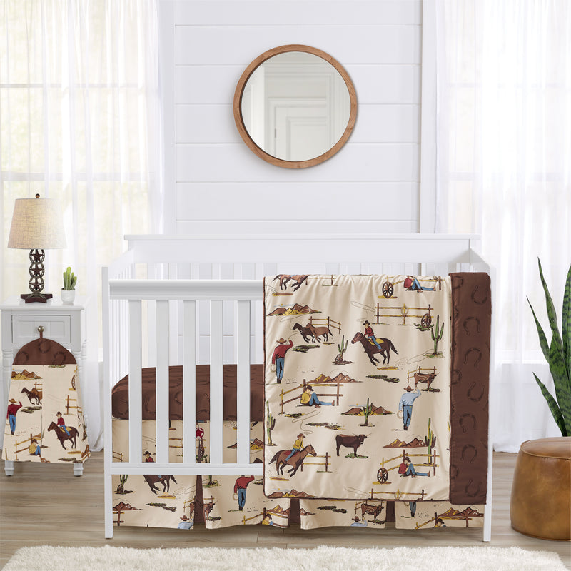 Wild West Cowboy 4 Piece Crib Bedding
