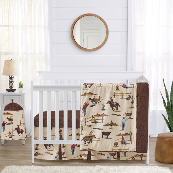 Wild West Cowboy 4 Piece Crib Bedding