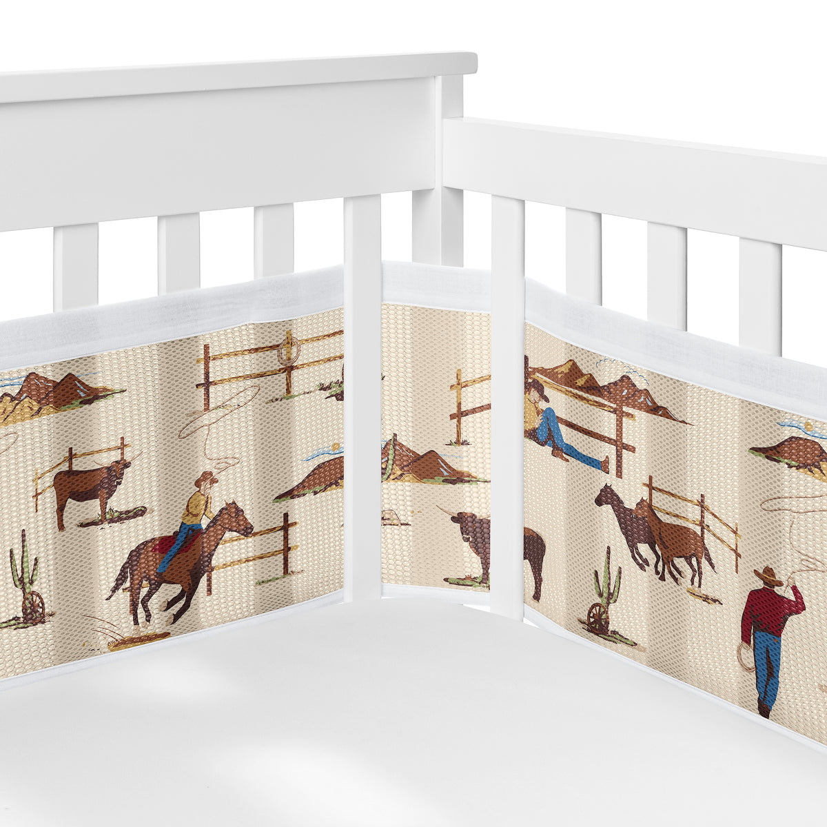 Wild West Cowboy Collection Sweet Jojo Designs + BreathableBaby Breathable Mini Mesh Crib Liner