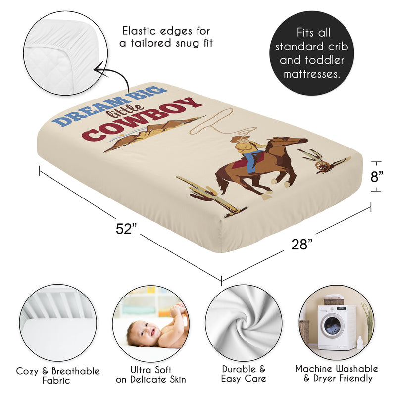 Wild West Cowboy Collection Photo Op Crib Sheet