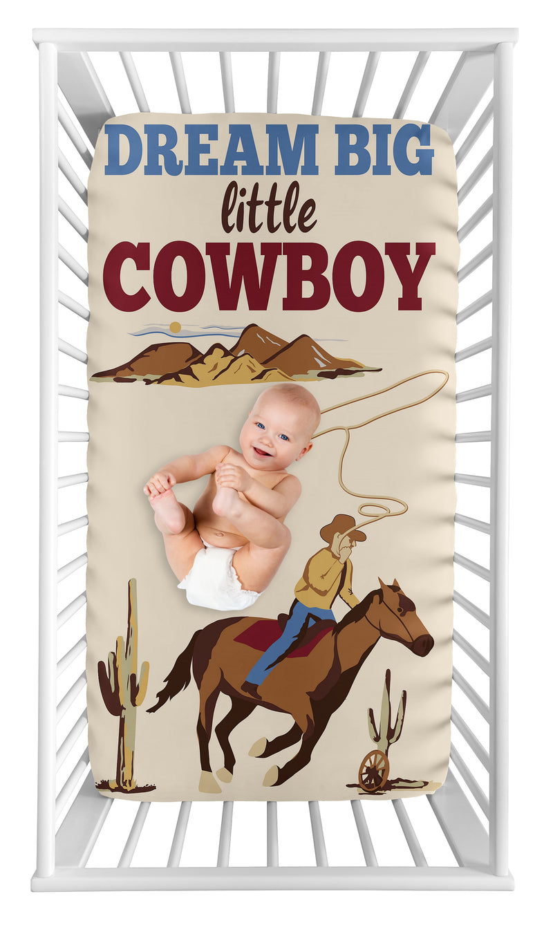 Wild West Cowboy Collection Photo Op Crib Sheet