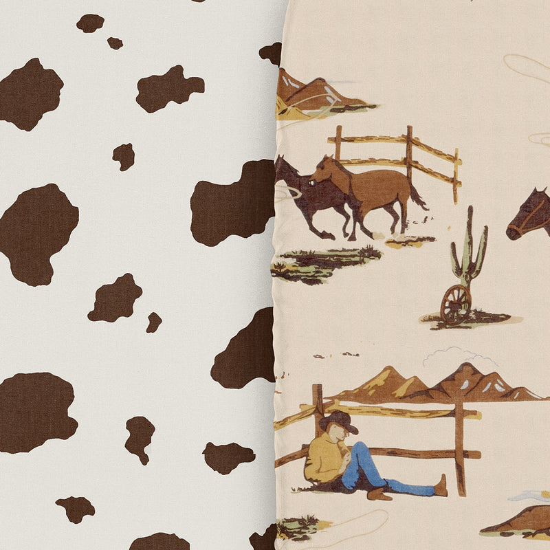 Wild West Cowboy Collection 2 Pack Baby Bassinet Fitted Sheets
