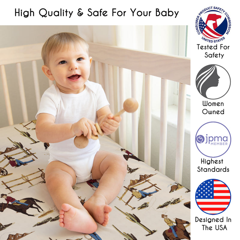 Wild West Cowboy Collection 2 Pack Crib Sheets