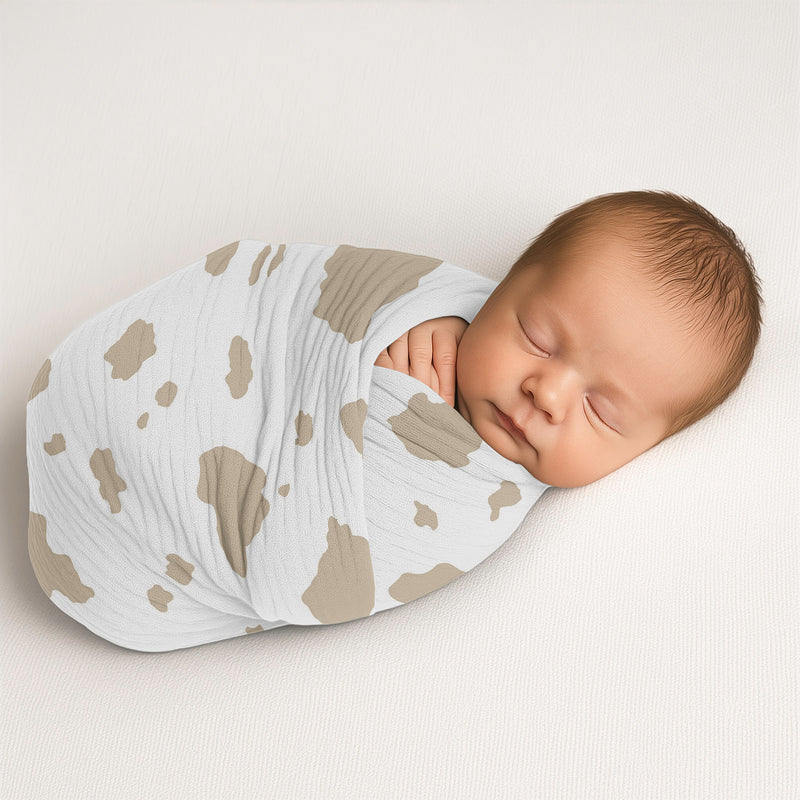 Wild West Cowboy Collection 2 Pack 100% Cotton Muslin Baby Swaddle Receiving Blankets