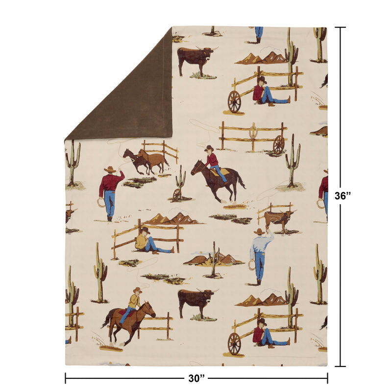 Wild West Cowboy Collection Baby Blanket