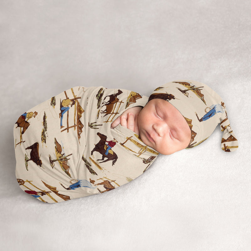 Wild West Collection Baby Cocoon and Beanie Hat - 2 Piece Set