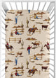Wild West Cowboy Collection Crib Sheet