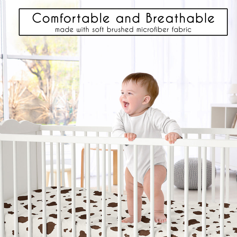 Wild West Cowboy 4 Piece Bumperless Crib Bedding Collection