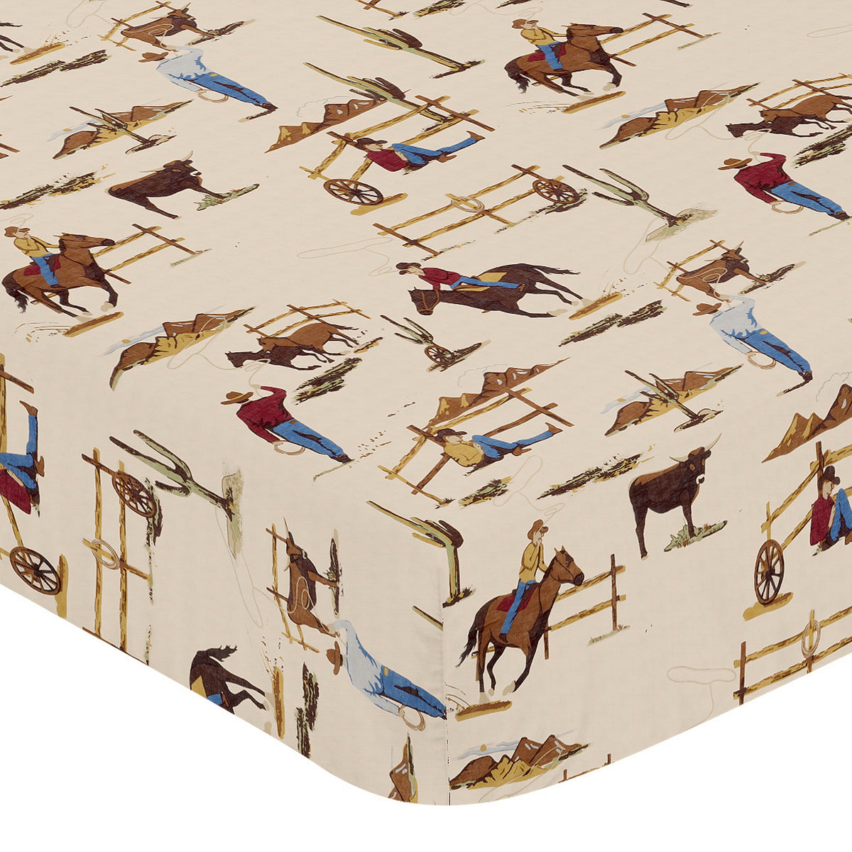 Wild West Collection Jersey Knit Crib Sheet