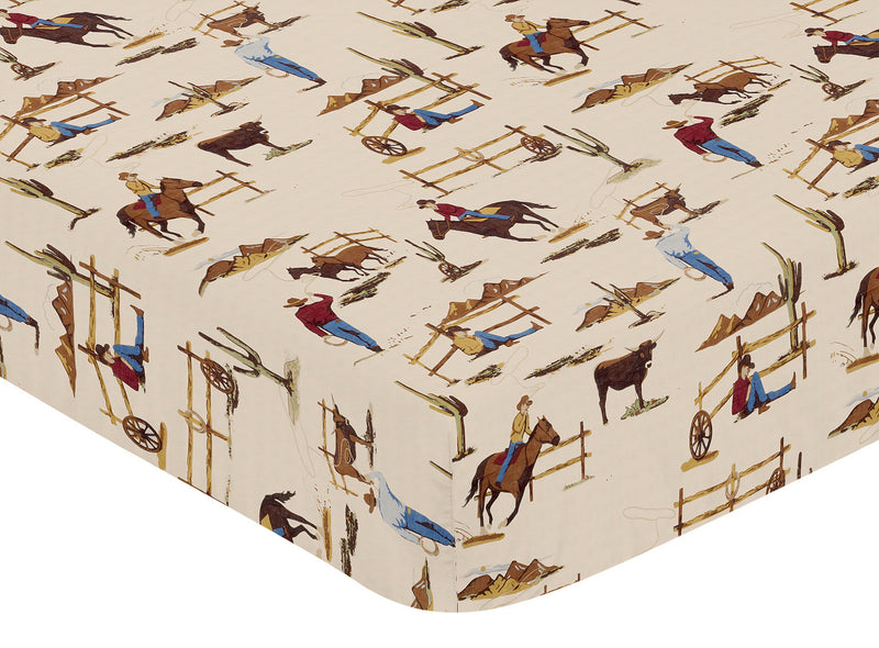 Wild West Collection Jersey Knit Crib Sheet