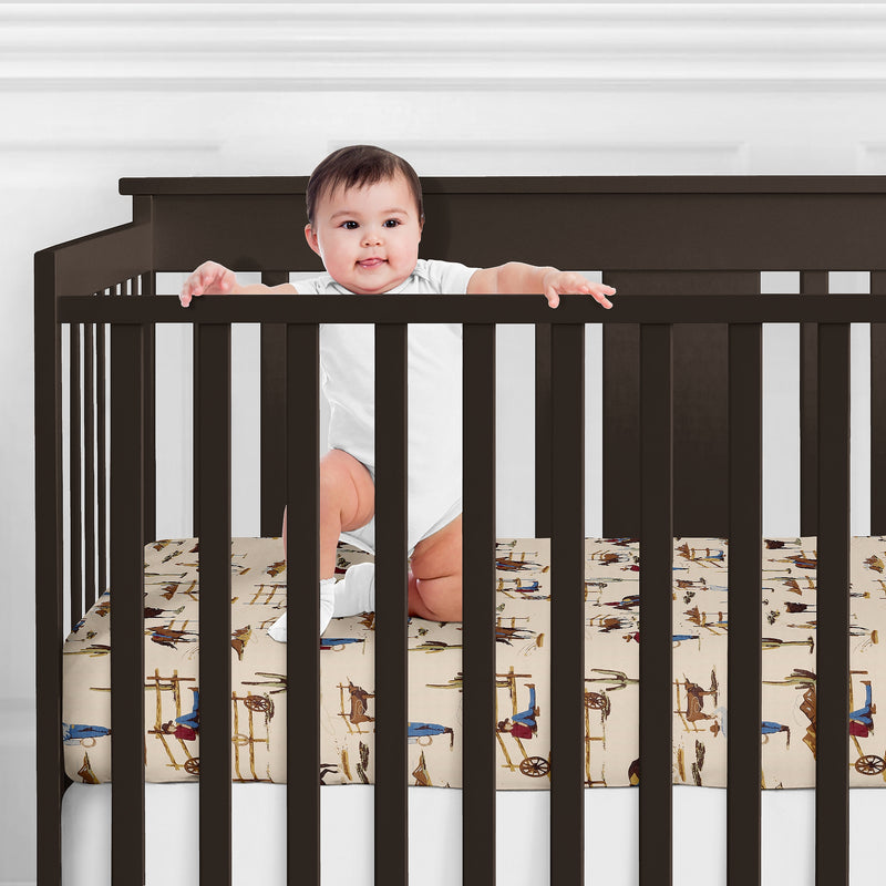 Wild West Collection Jersey Knit Crib Sheet