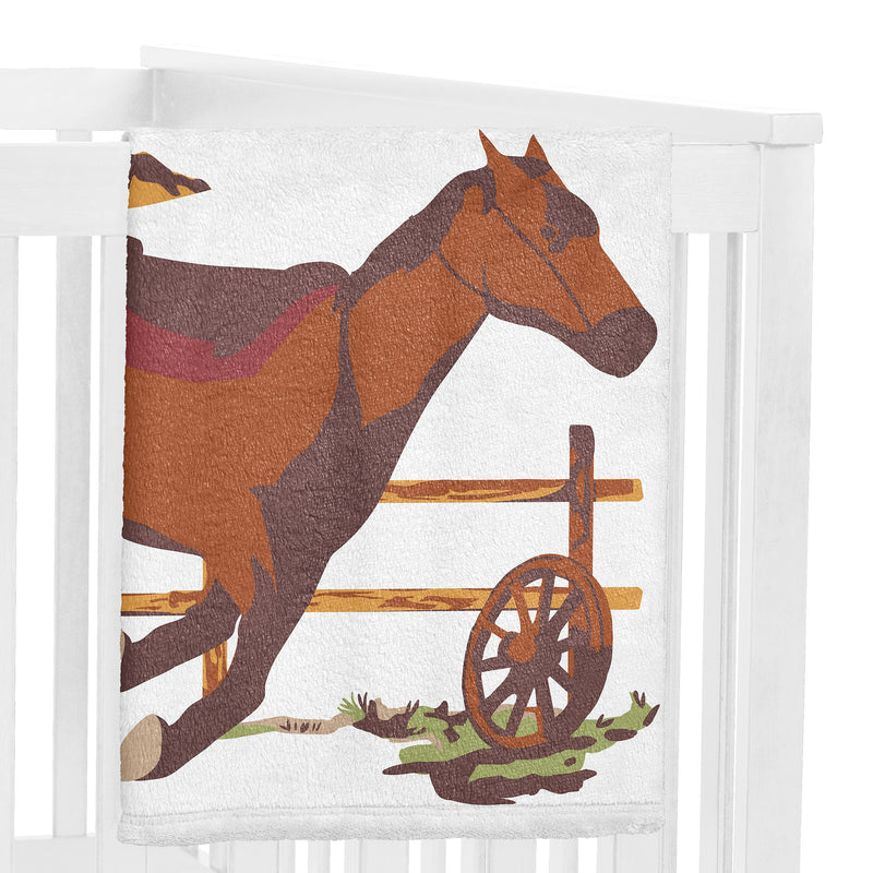 Wild West Collection Monthly Milestone Baby Blanket