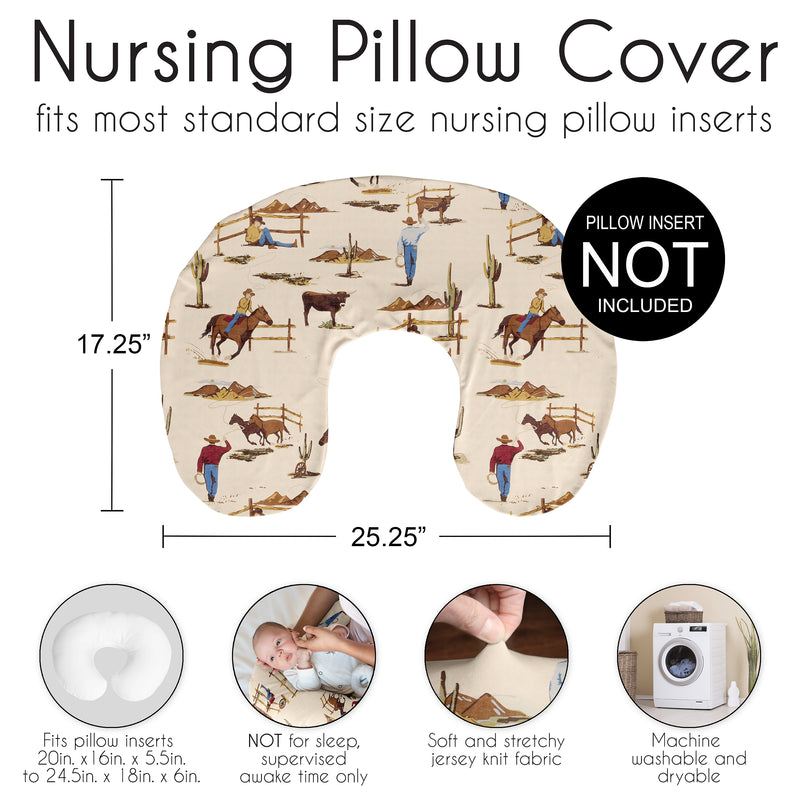 Wild West Collection Nursing Breastfeeding Pillow Cover