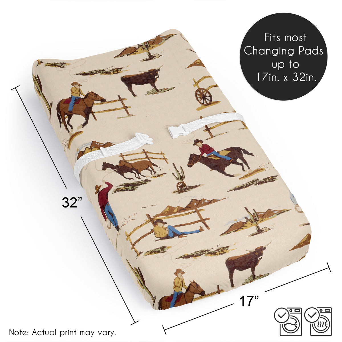 Wild West Cowboy Collection Changing Pad Cover Sheet