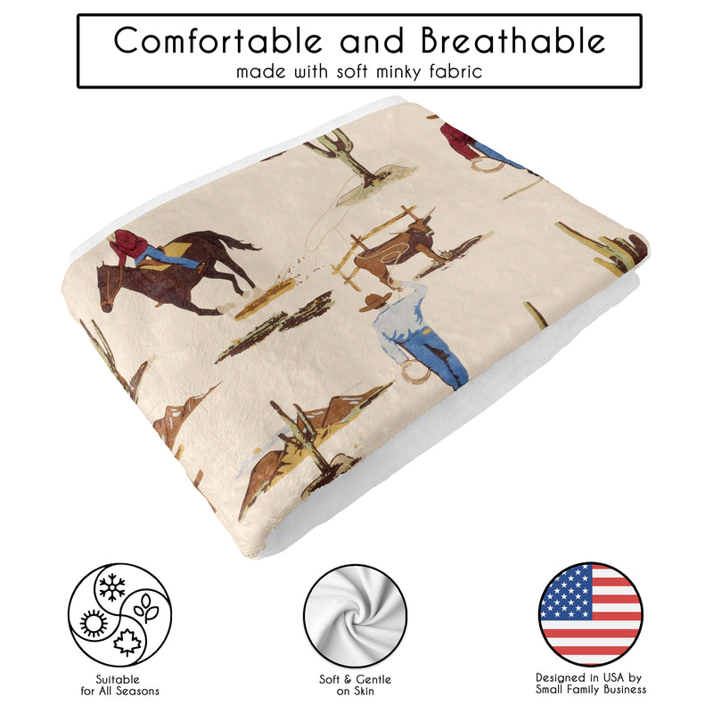 Wild West Cowboy Collection Toddler Blanket Baby Swaddle