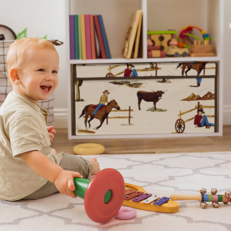 Wild West Cowboy Collection Fabric Toy Bin Storage