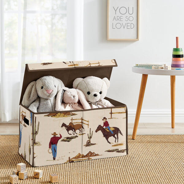 Wild West Cowboy Collection Fabric Toy Bin Storage alternate view