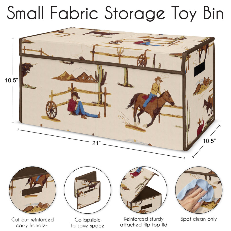 Wild West Cowboy Collection Fabric Toy Bin Storage