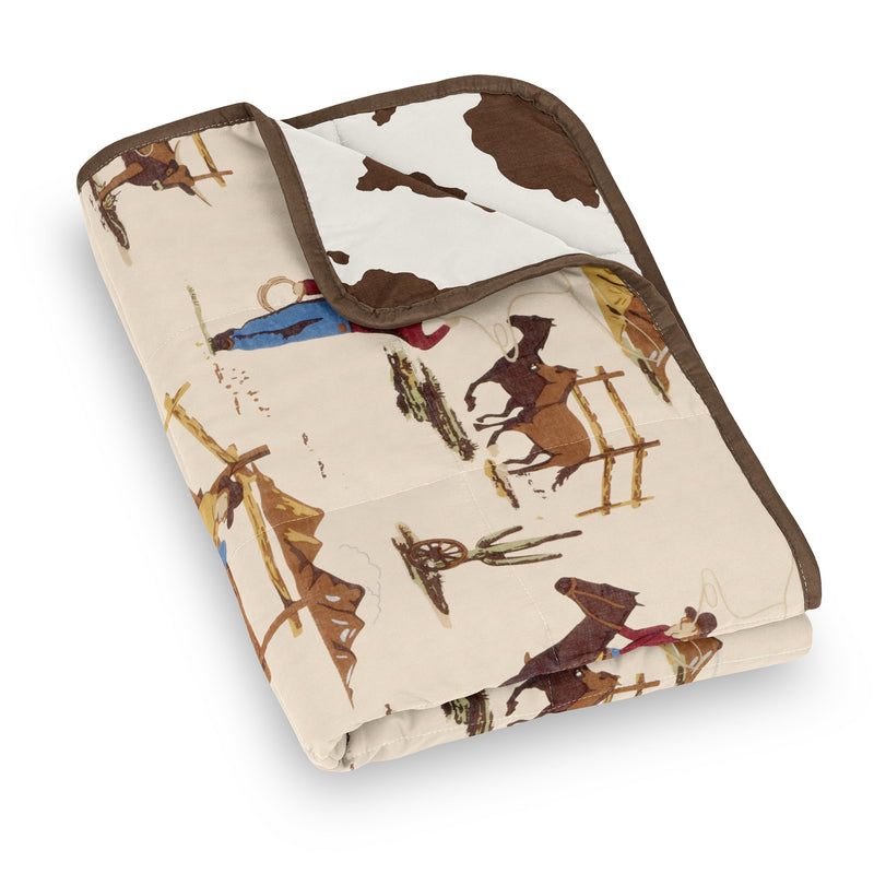 Wild West Cowboy Collection Toddler 5lbs Weighted Blanket for Kids