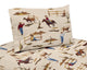 Wild West Cowboy Collection Twin Sheet Set - Horse Print