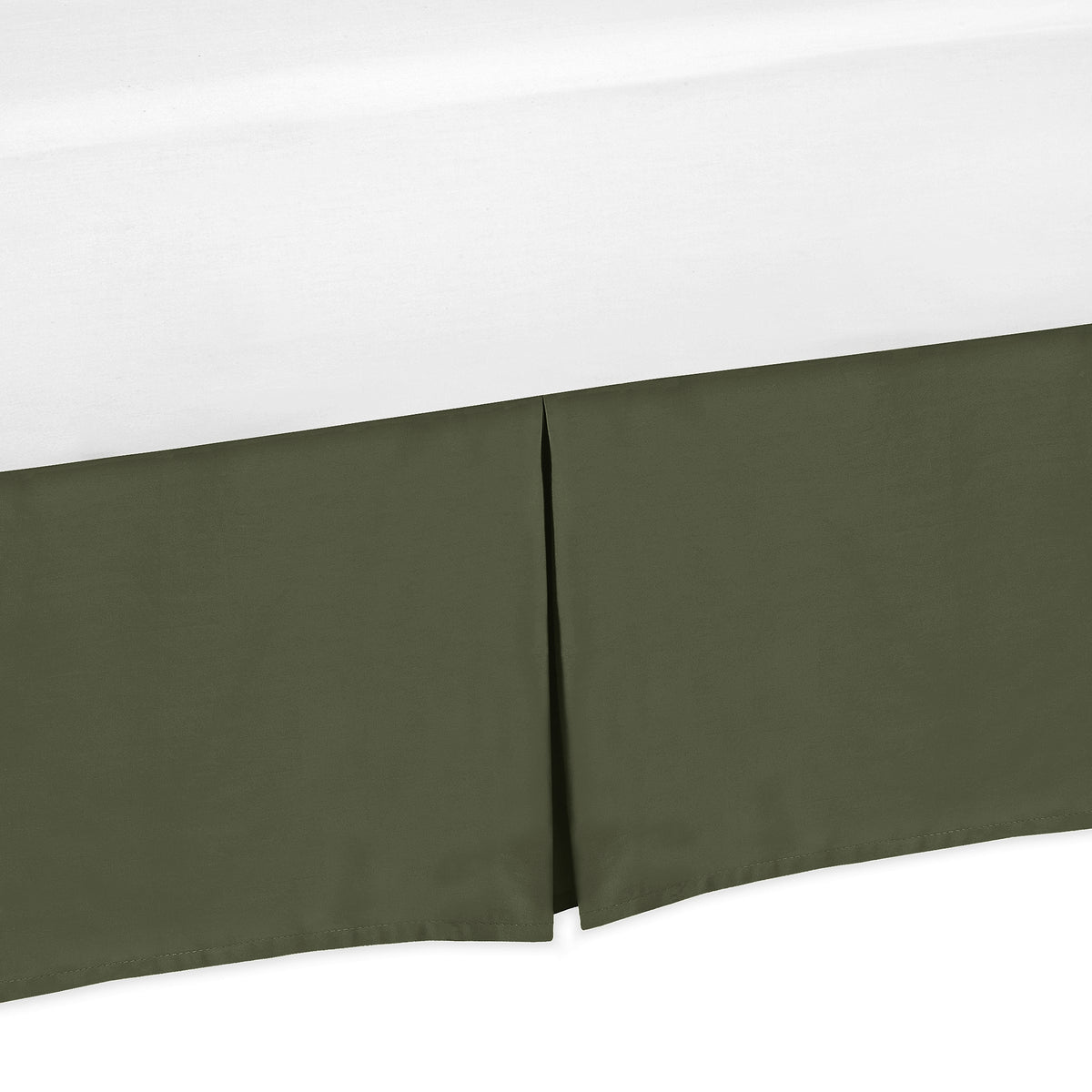 Woodland Camo Collection Solid Dark Green Crib Bed Skirt