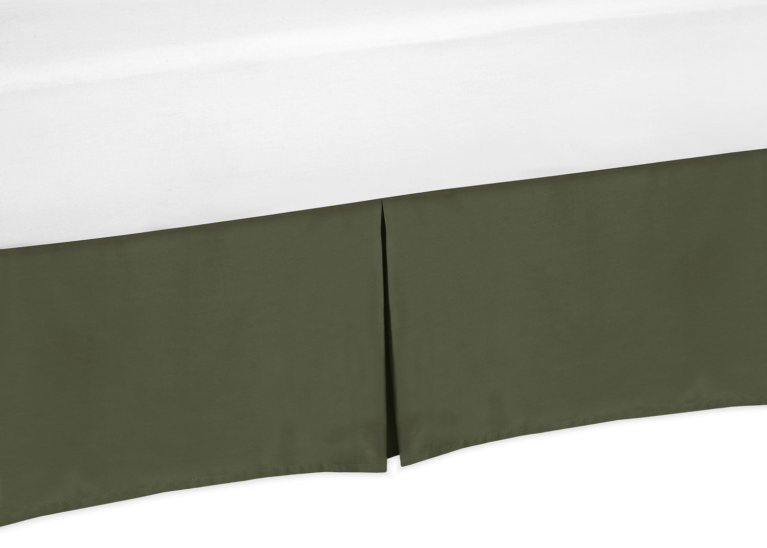 Woodland Camo Collection Solid Dark Green Crib Bed Skirt