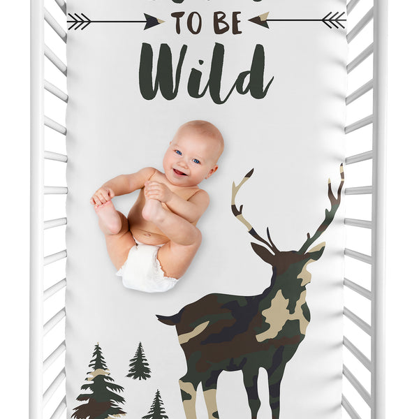 Woodland Camo Collection Photo Op Crib Sheet