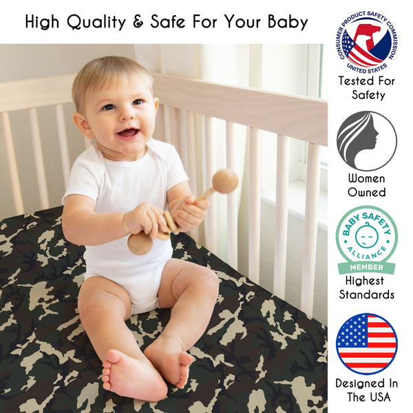 Woodland Camo Collection 3 Pack Crib Sheets alternate view