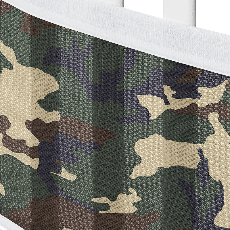 Woodland Camo Collection Sweet Jojo Designs + BreathableBaby Breathable Mesh Crib Liner