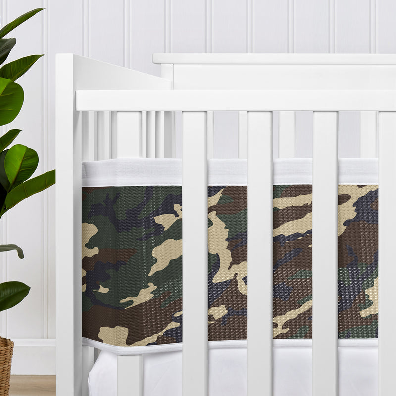 Woodland Camo Collection Sweet Jojo Designs + BreathableBaby Breathable Mesh Crib Liner