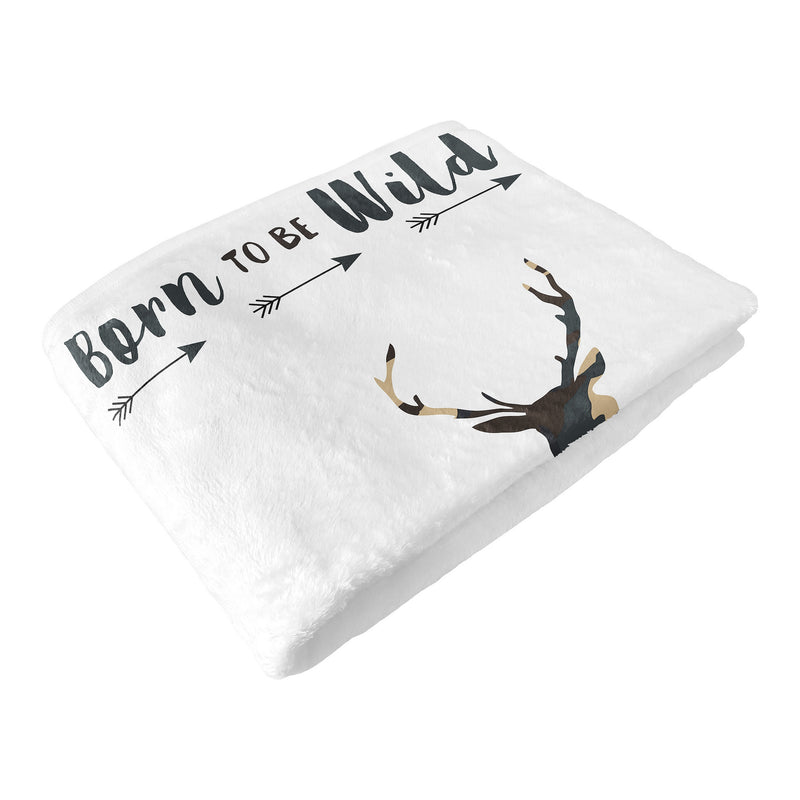 Woodland Camo Collection Monthly Milestone Baby Blanket