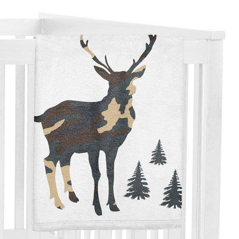 Woodland Camo Collection Monthly Milestone Baby Blanket
