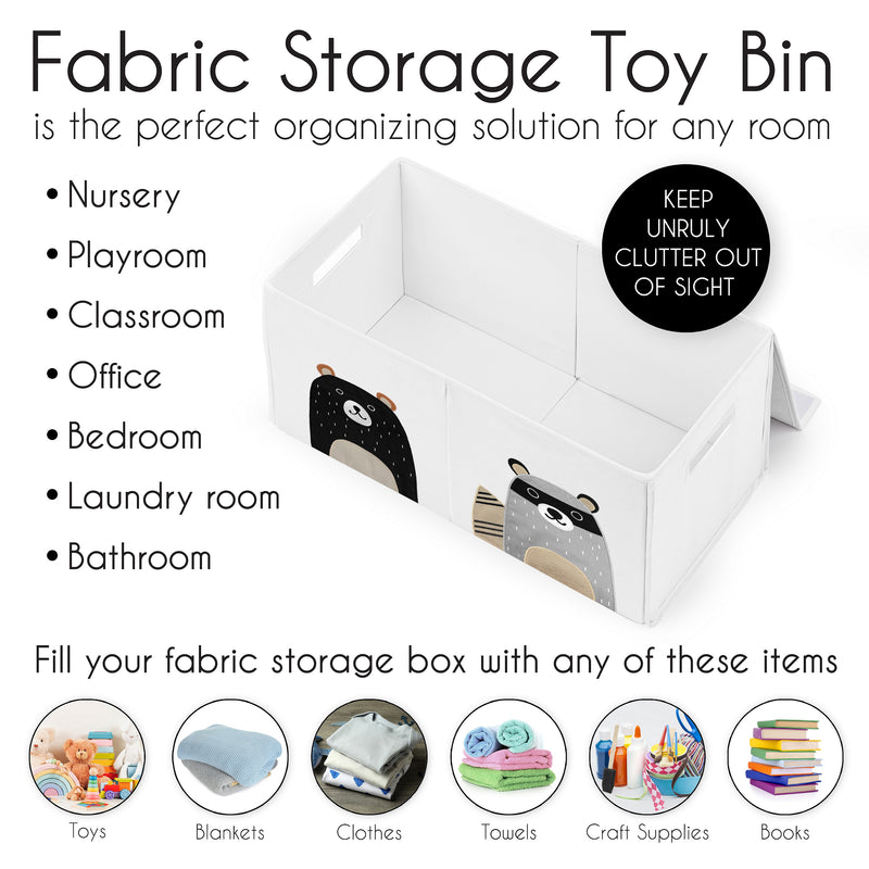 Woodland Pals Collection Fabric Toy Bin Storage