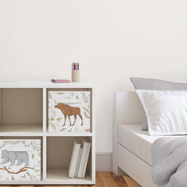 Woodland Toile Collection Foldable Fabric Storage Bins - Set of 2 alternate view