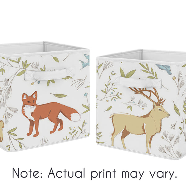 Woodland Toile Collection Foldable Fabric Storage Bins - Set of 2