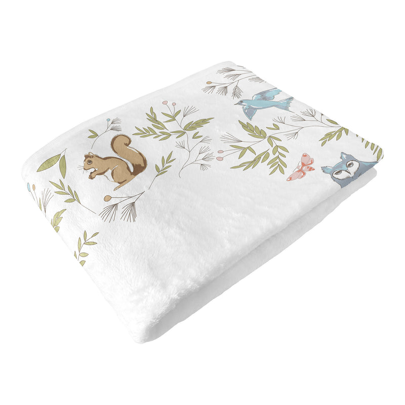 Woodland Toile Collection Monthly Milestone Baby Blanket