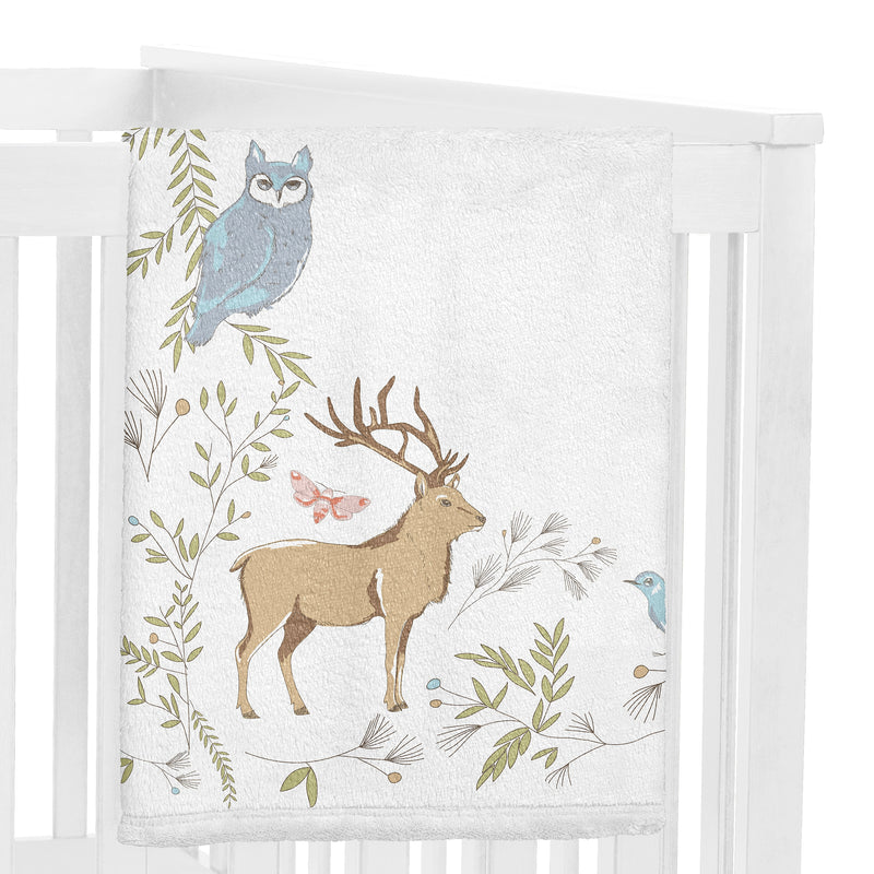Woodland Toile Collection Monthly Milestone Baby Blanket