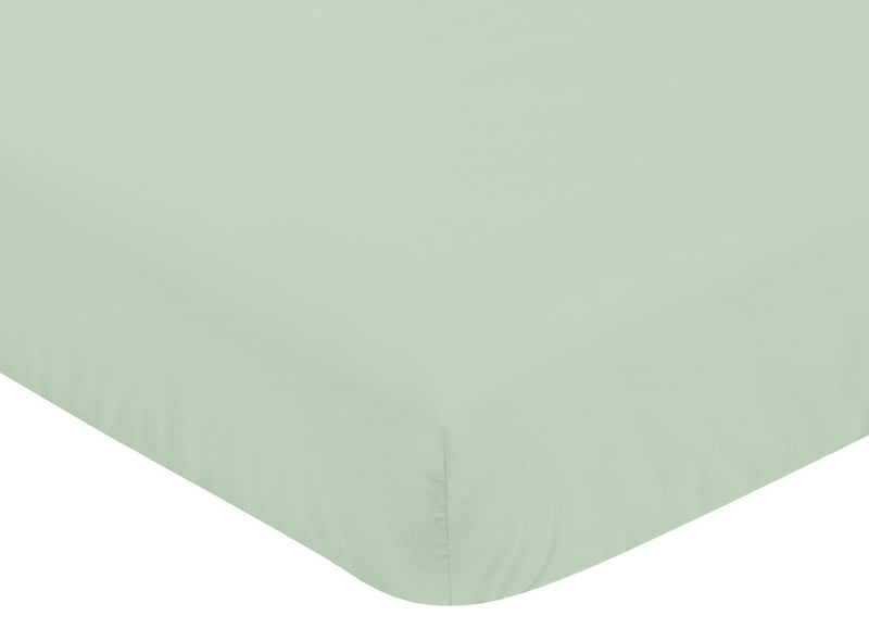Woodsy Coral, Mint And Grey 4 Piece Bumperless Crib Bedding Collection