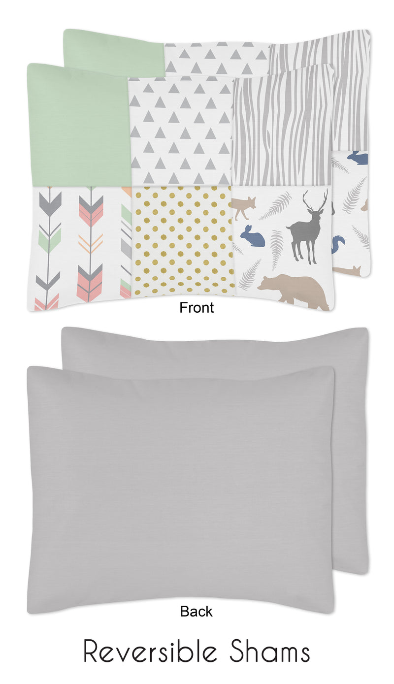 Woodsy Coral, Mint and Grey Full/Queen Bedding Collection
