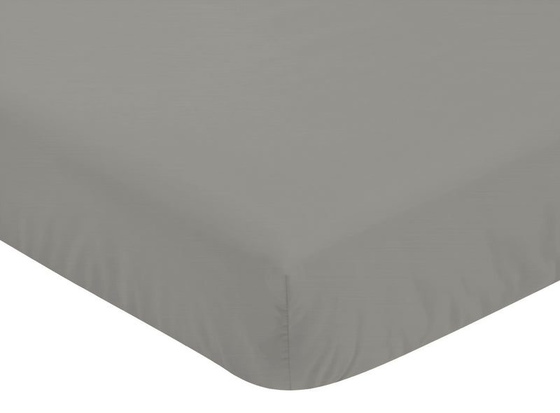 Woodsy Grey And White 4 Piece Bumperless Crib Bedding Collection