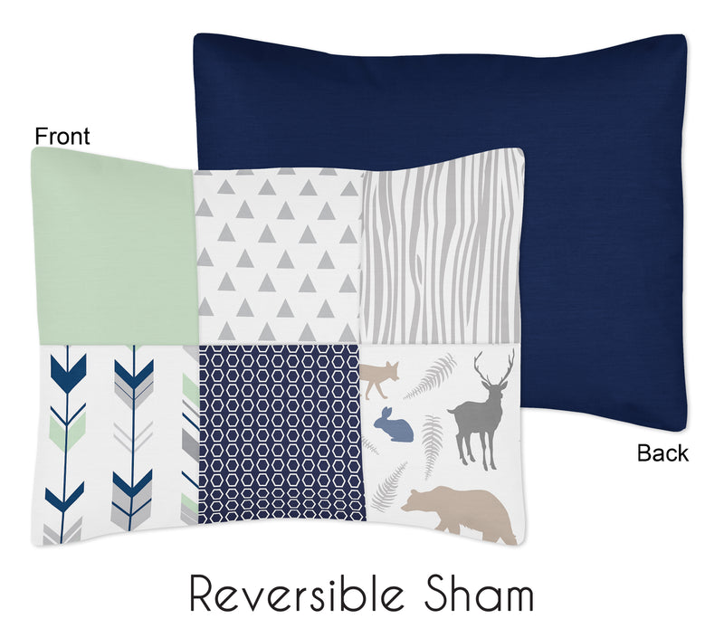 Woodsy Navy, Mint and Grey Twin Bedding Collection