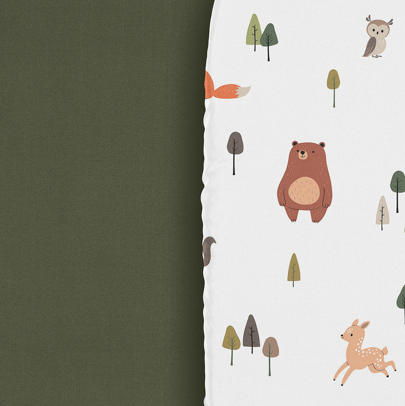 Woodland Animal Pals Collection 2 Pack Baby Bassinet Fitted Sheets