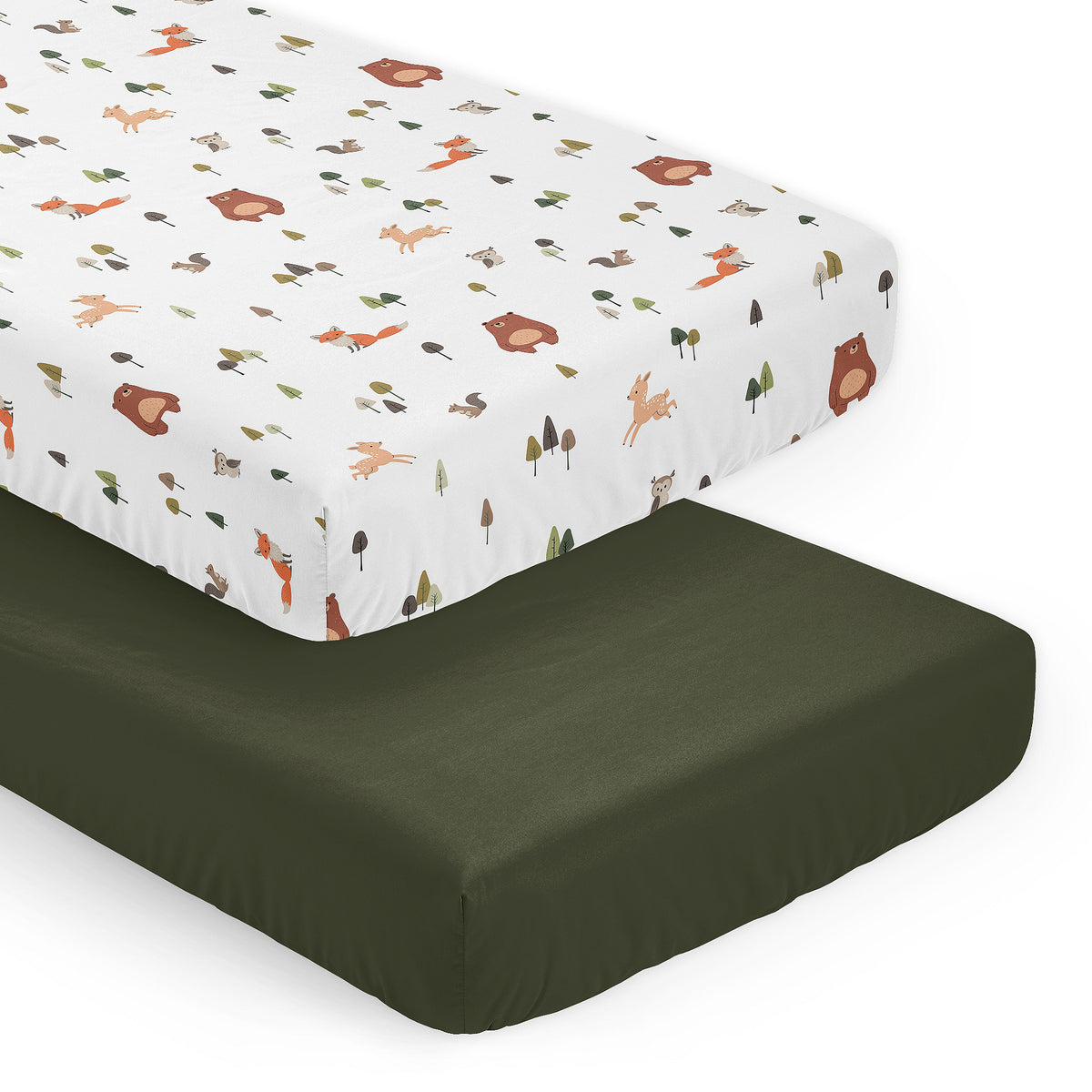 Woodland Animal Pals Collection 2 Pack Crib Sheets