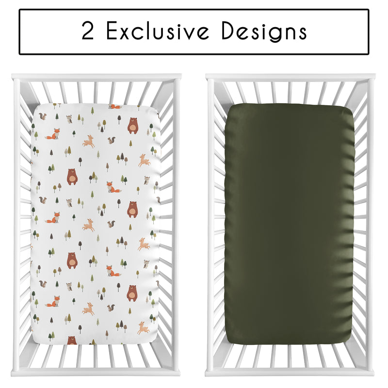 Woodland Animal Pals Collection 2 Pack Crib Sheets
